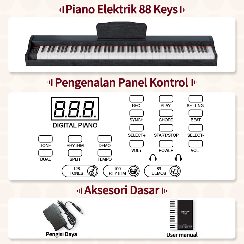 Benston 88-Key Digital Keyboard