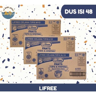 Lifree Pants Popok Celana Dewasa Dus Isi 48 Sachet - Kemasan Renceng Size M L XL