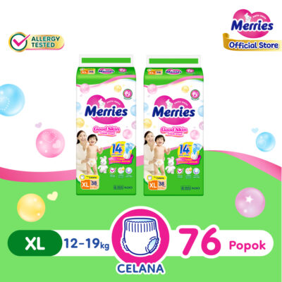 Merries Good Skin Pants Popok Perlengkapan Bayi XL38 x2 (12-19kg)
