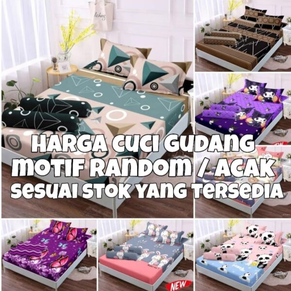 PROMO ( BELI 1 DAPAT 1 ) SEPRAI BONITA 3D ANTI LUNTUR SEPREI UKURAN 180 x 200 - MOTIF BUNGA
