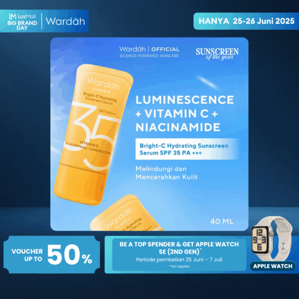 Wardah UV Shield Bright-C Hydrating Sunscreen Serum SPF 35 PA+++