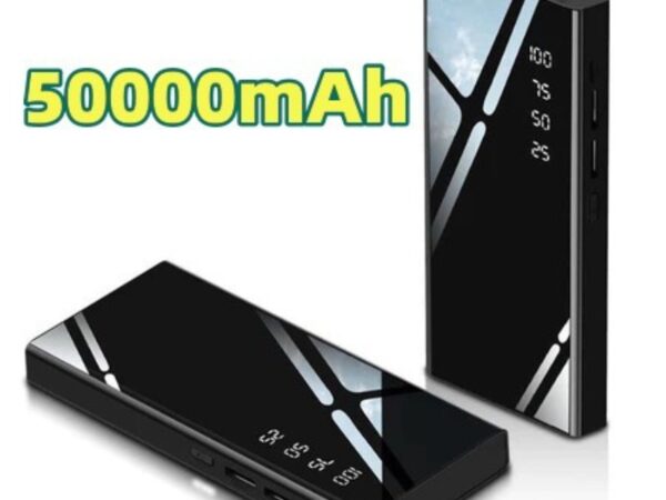 PowerBank 50000mAh Dual USB Portable Fast Charging Digital Full Capacity Mini Powerbank Display Power Bank Slim Battery