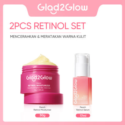 2pcs Skincare Set Serum + Moisturizer Glad2Glow Kits Acne Set