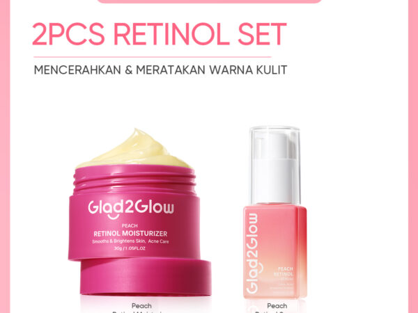 2pcs Skincare Set Serum + Moisturizer Glad2Glow Kits Acne Set