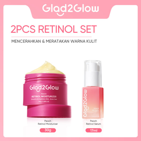 2pcs Skincare Set Serum + Moisturizer Glad2Glow Kits Acne Set