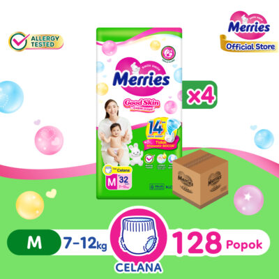 Merries Popok Bayi Good Skin Pants M32 isi 4 pcs (7-12kg) [Karton]