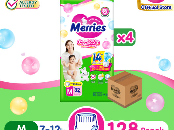 Merries Popok Bayi Good Skin Pants M32 isi 4 pcs (7-12kg) [Karton]