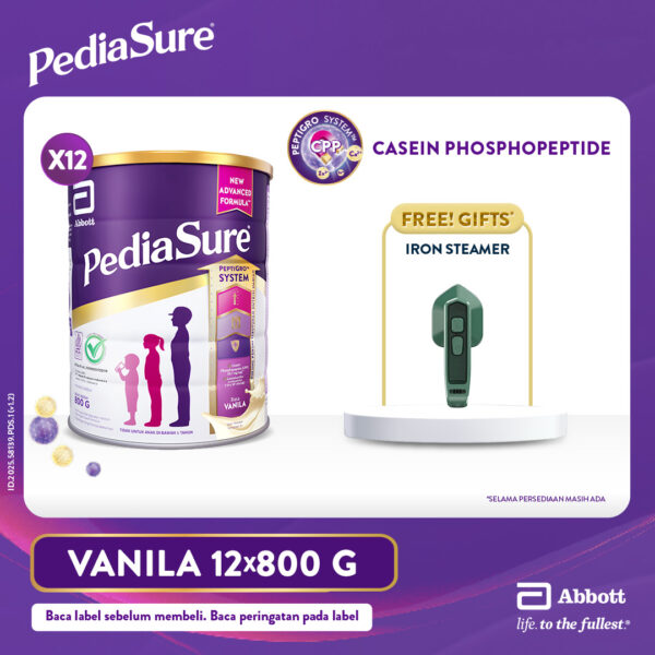 PediaSure Vanila (1-10th) 800gr isi 12 pcs [Karton]
