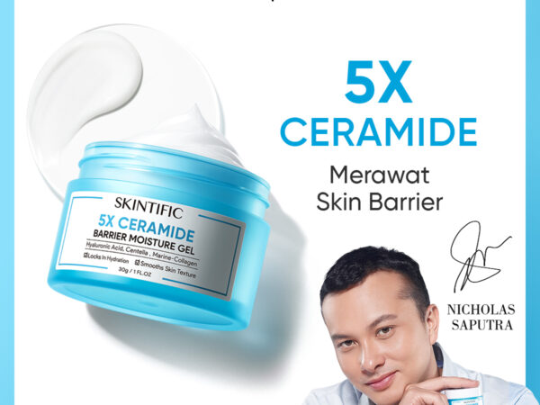SKINTIFIC - 5X Ceramide Barrier Moisture Gel 30g Moisturizer Day - Pelembab moisturizer Wajah skincare untuk Memperbaiki Skin Barrier dan Menghexternalasi Kulit  Tidak berminyak menyegarkan dan mudah diserap with 5X Ceramide Daycrea