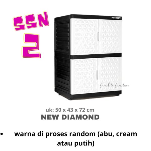 LEMARI PLASTIK SUSUN 2 3 4 MINI TABITHA NEW DIAMOND [TABBOX]