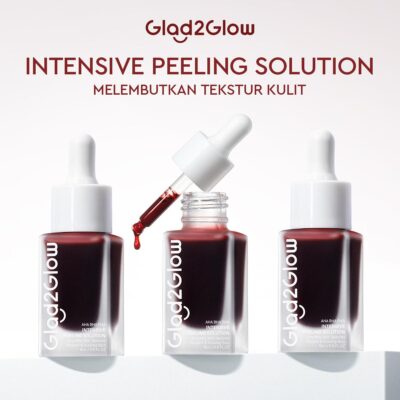 [3PCS] Glad2Glow Peeling Solution 15ml AHA BHA PHA INTENSIVE 1/2/3pcs Wajah Mencerahkan serum membantu mencerahkan bright clean glowing melembutkan meratakan tekstur kulit