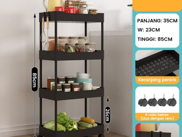 KitchenZ Rak Dapur Rak Toilet Rak Plastik Rak