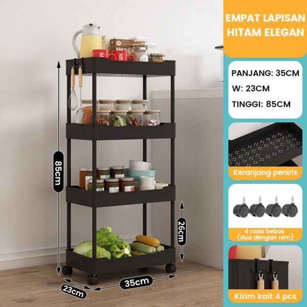 KitchenZ Rak Dapur Rak Toilet Rak Plastik Rak
