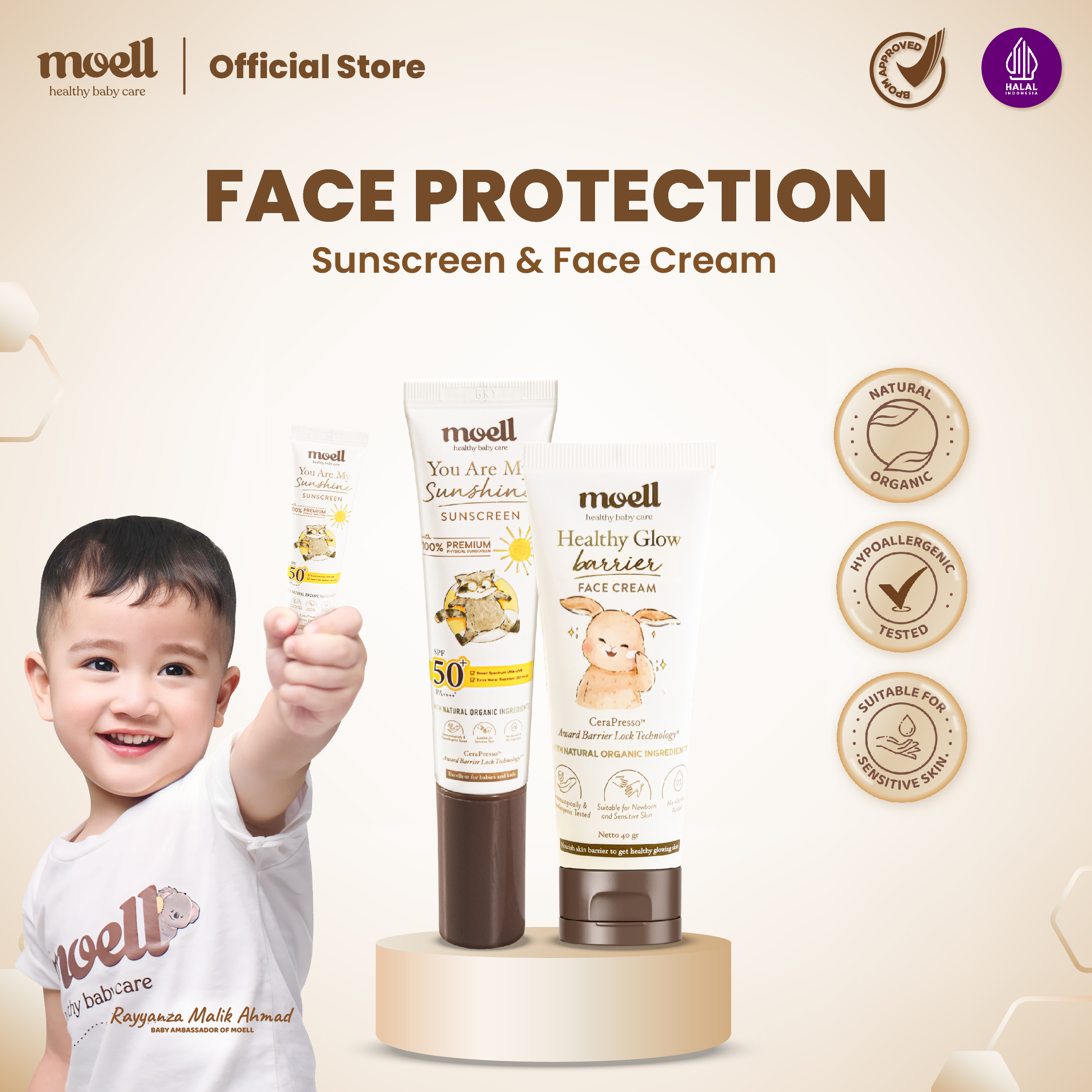 Moell Face Protection Sunscreen and Cream