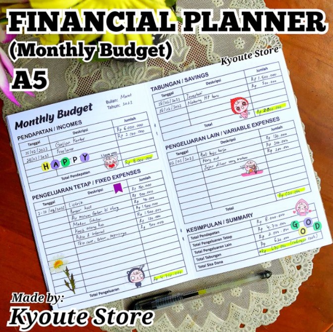 Monthly Budget Planner Book