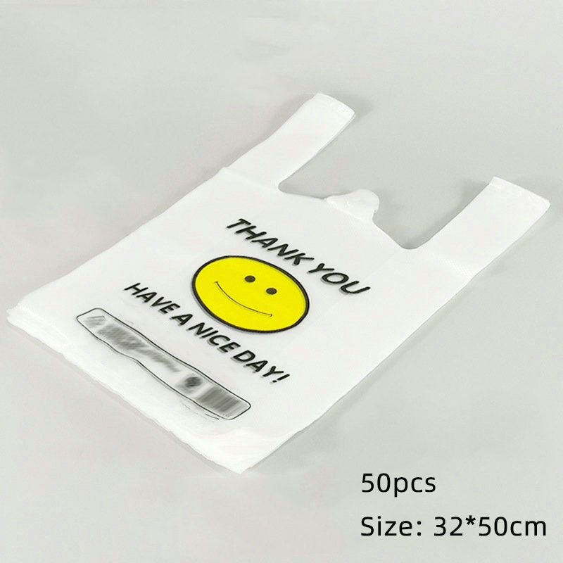 Smiley Thank You Shopping Bags 32x20cm