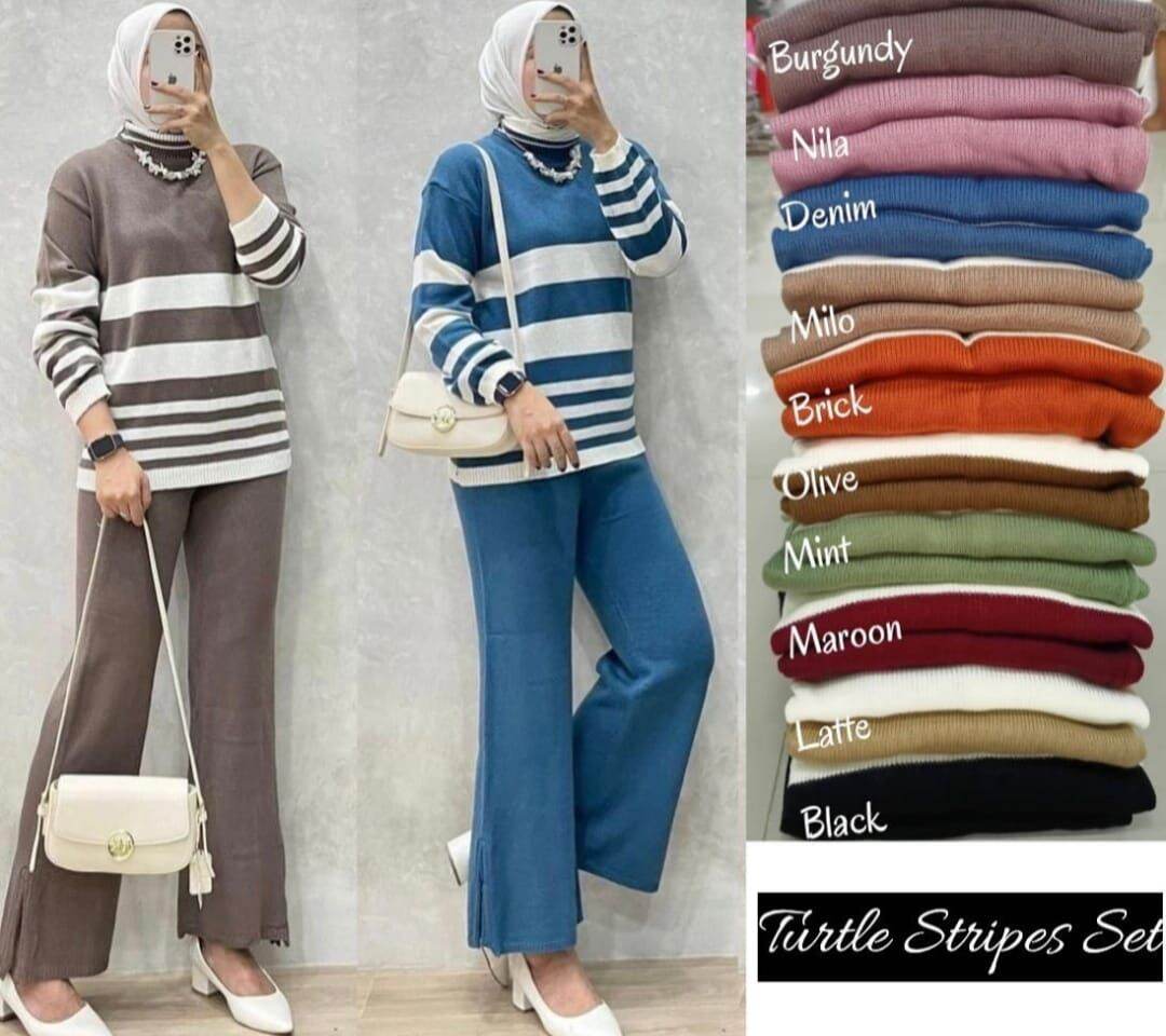Stylish Knitted Set: Top and Culottes